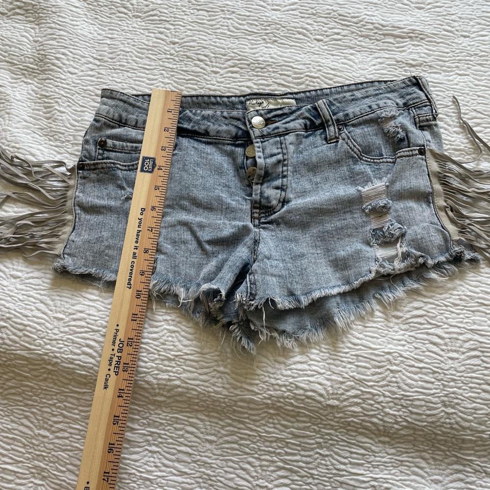 Vintage Havana Tassel Jean Shorts 27 - Picture 7 of 7